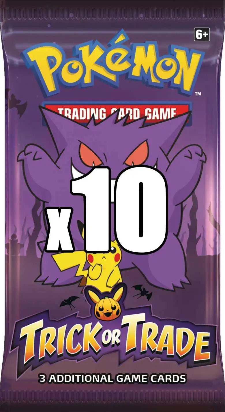 Halloween Themed Trading Card Booster Pack Lot